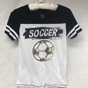 Justice graphic tee soccer